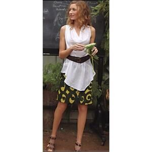 Marimekko for Anthropologie A Line Skirt Green Black Abstract SZ 6